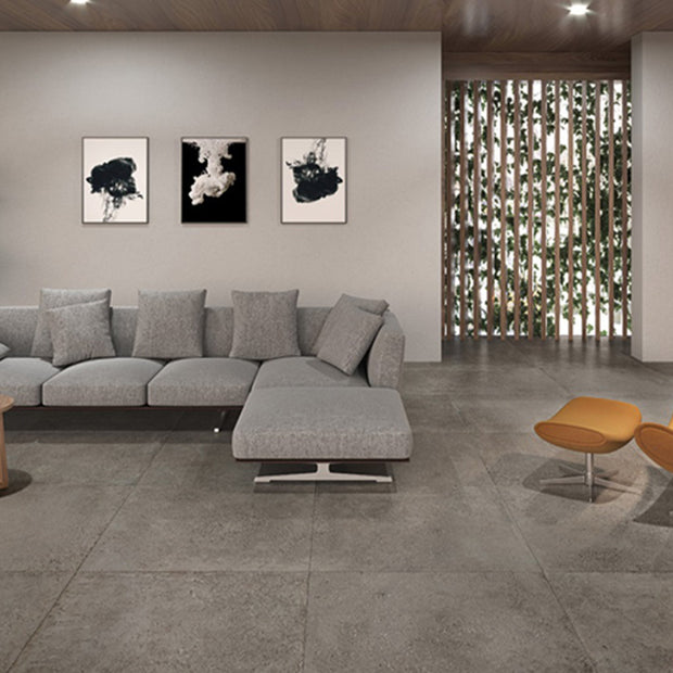 Koncrete Cenere 100 x 100cm, grey matt tile at Irwin Tiles