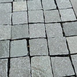Kota Blue Limestone Cobbles 10x10cm, paving at Irwin Tiles