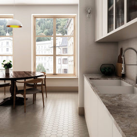 Kromatica Hex Beige 11.6 x 10.1cm, matt tile at Irwin Tiles