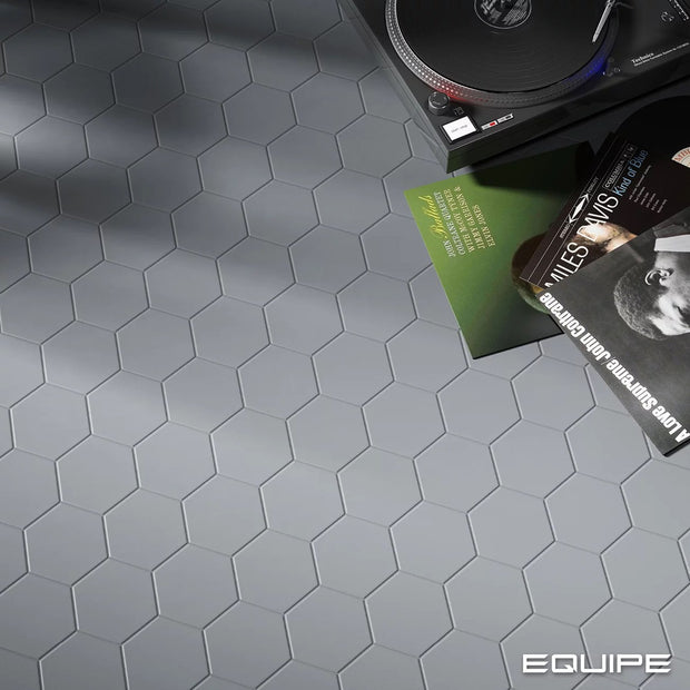 Kromatica Hex Denim Blue 11.6 x 10.1cm, porcelain tile at Irwin Tiles