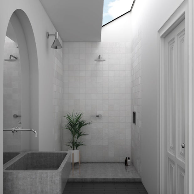 La Riviera Blanc 13.2 x 13.2cm, white gloss wall tile at Irwin Tiles