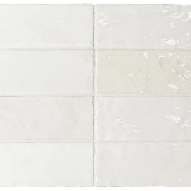 La Riviera Blanc 6.5 x 20cm, white gloss wall tile at Irwin Tiles