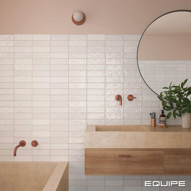 La Riviera Blanc 6.5 x 20cm, ceramic wall tile at Irwin Tiles