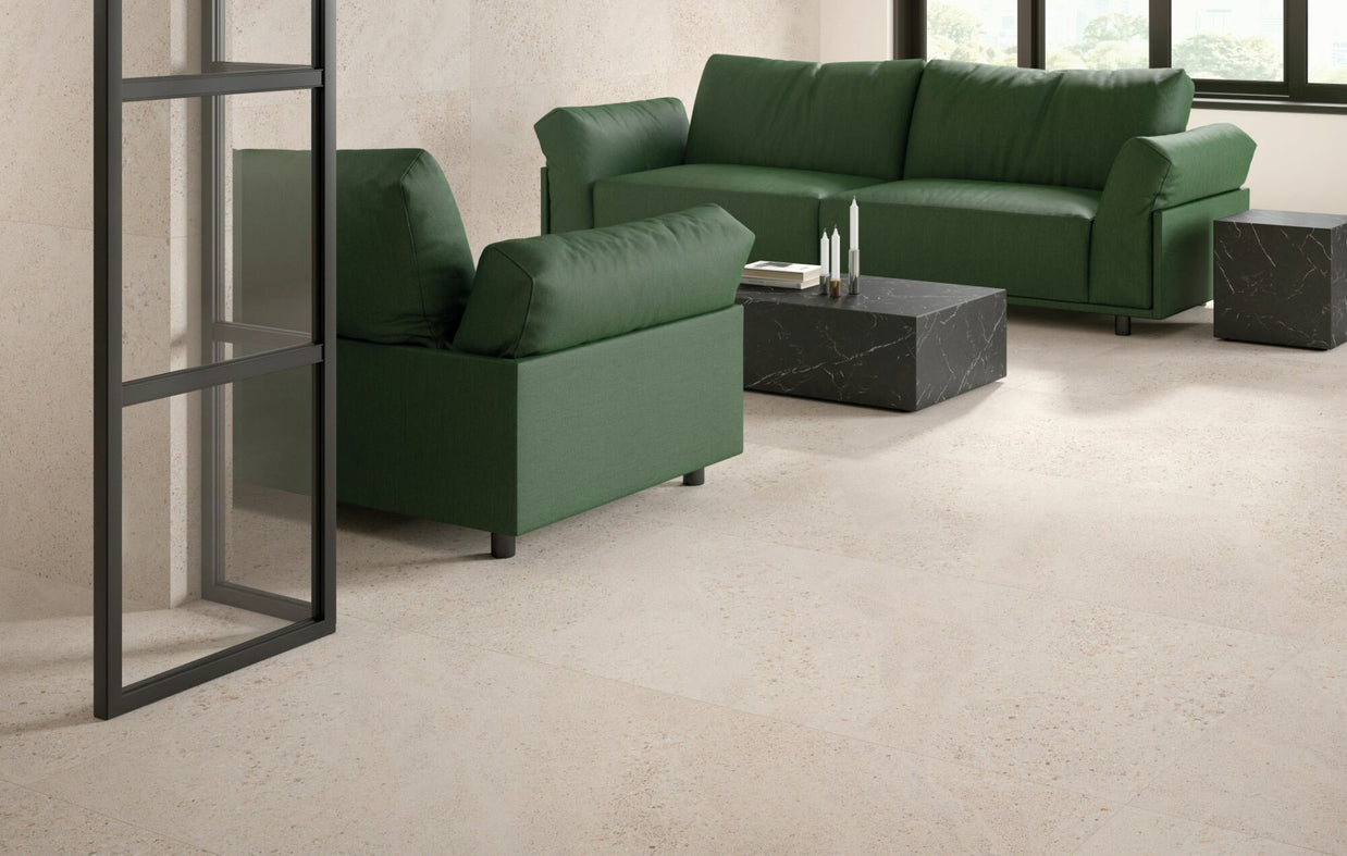 Lakestone Oat Matte 90 x 90cm, porcelain tile at Irwin Tiles