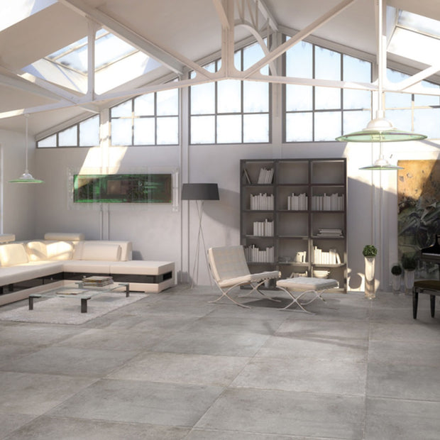 Languedoc Lussan 60 x 90cm, grey matt floor tile at Irwin Tiles