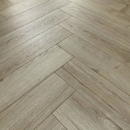 Le Harve Oak Herringbone Laminate 12mm All Over Water Resistant, laminate flooring for kitchens, hallways at Irwin Tiles