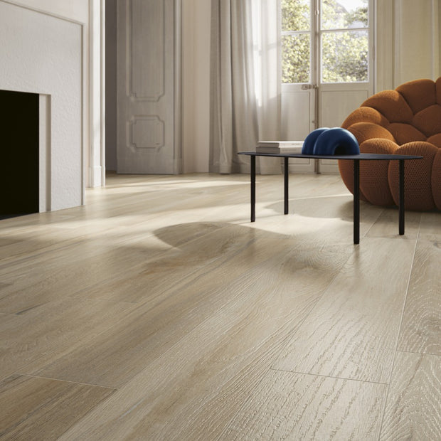 Leccio Gentile 20x180cm, light wood effect tile at Irwin Tiles