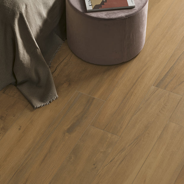 Leccio Oliato 20x180cm, dark wood effect tile at Irwin Tiles