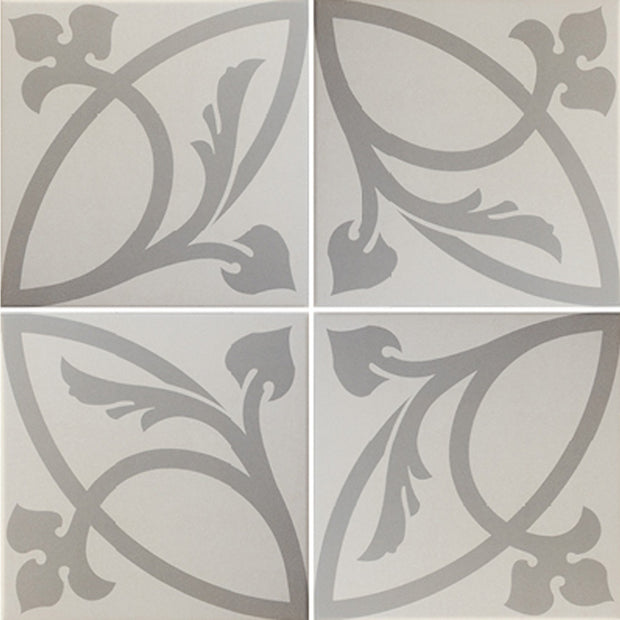 Caprice Liberty White Pattern 20x20cm, porcelain tile at Irwin Tiles, 2m²