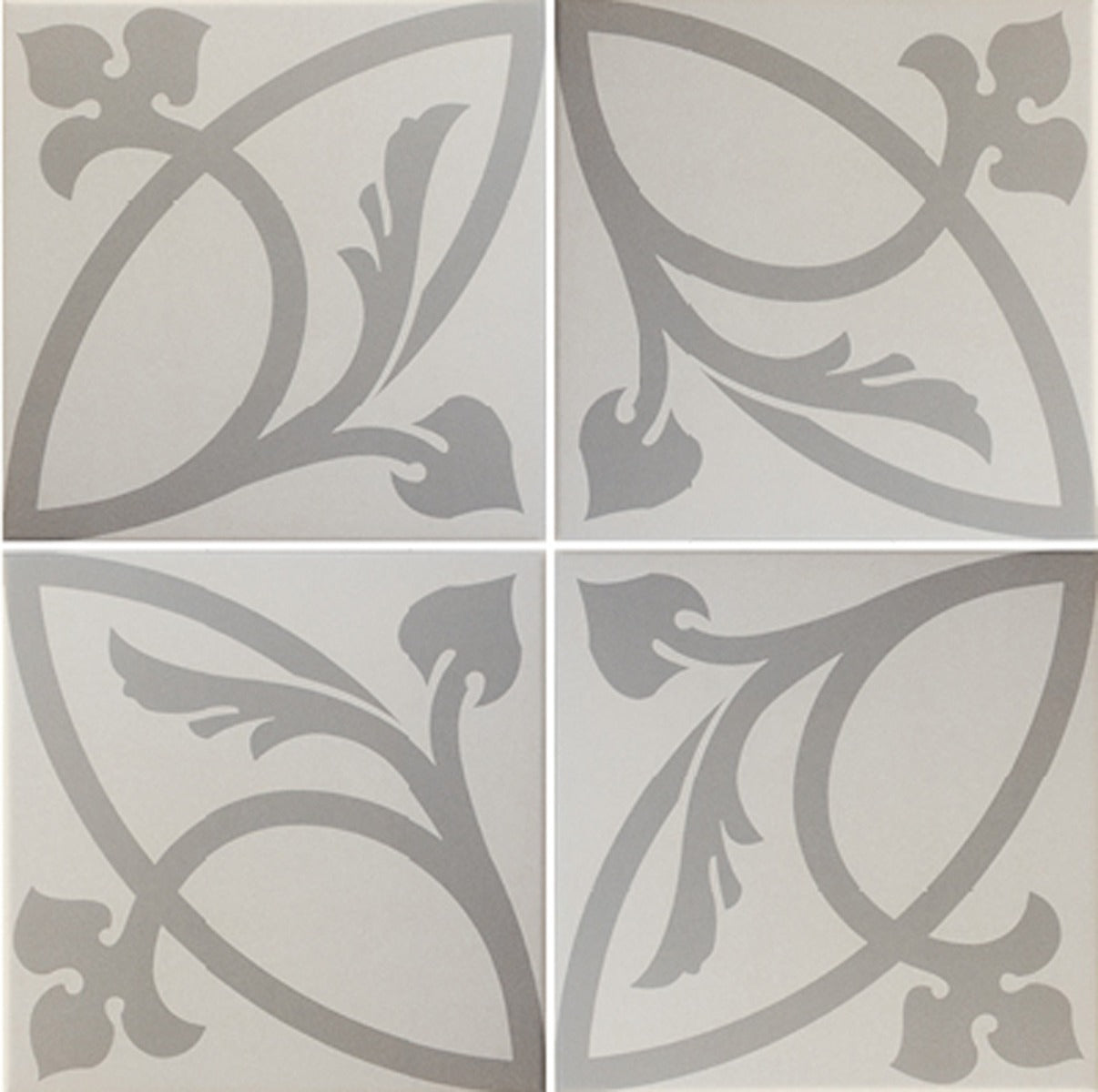 Caprice Liberty White Pattern 20x20cm, matt tile at Irwin Tiles