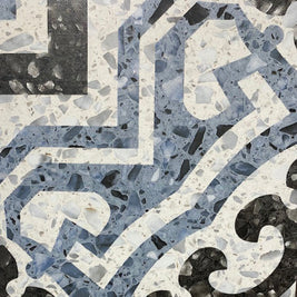 Lido Blue Pattern Tile 20 x 20cm, tile from Irwin Tiles, Co. Monaghan