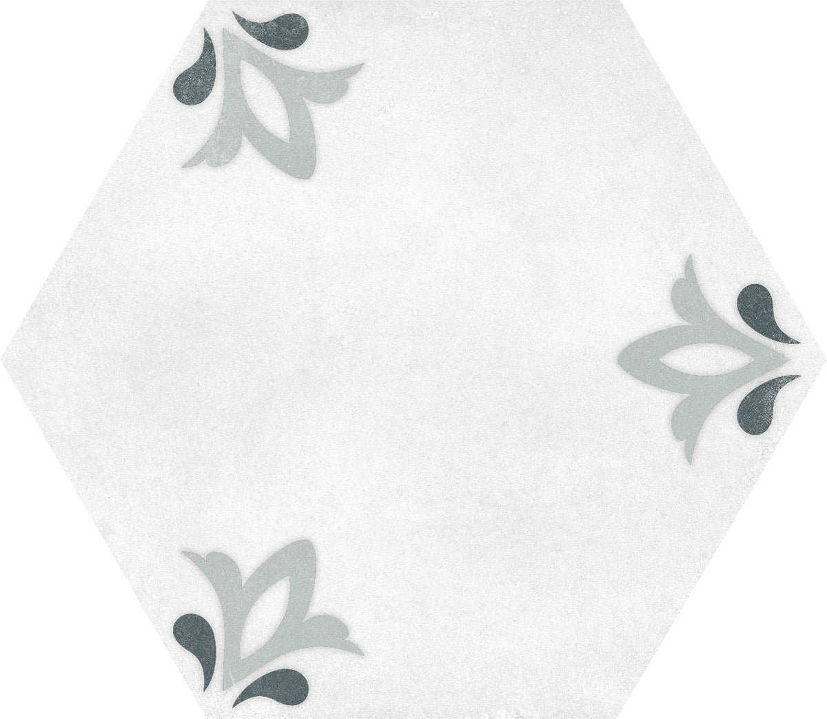 Hex Lily White 25x22cm, porcelain tile at Irwin Tiles
