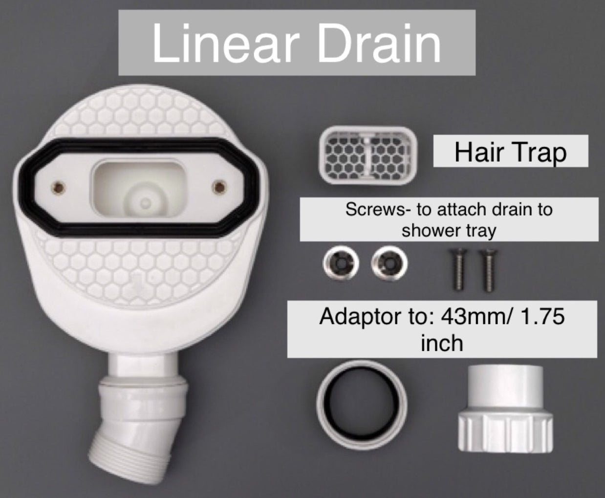 SolidSoft Rectangular Black Flexible Shower Tray Linear Drain, flexible shower tray available online at Irwin Tiles