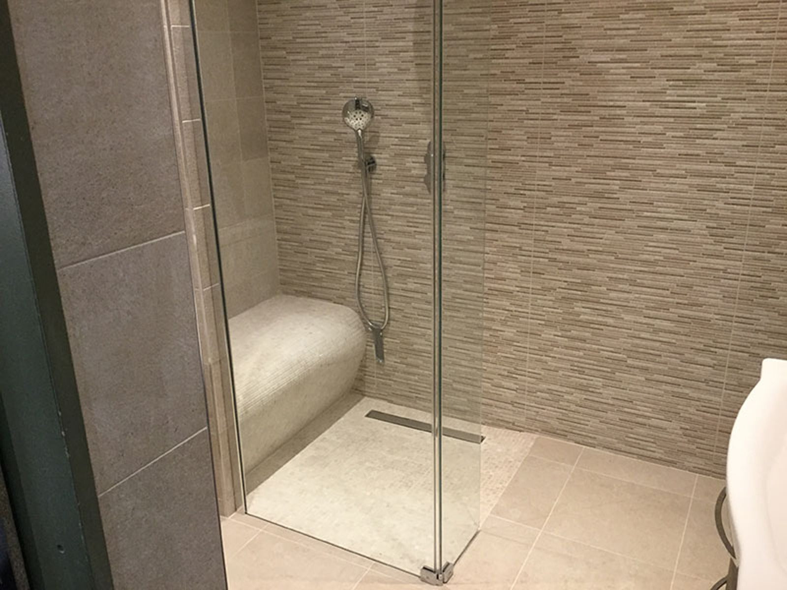 Fixplus Premium Shower Linear Drain Satin Inox, shower drain at Irwin Tiles