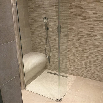 Fixplus Premium Shower Linear Drain Satin Inox, shower drain at Irwin Tiles