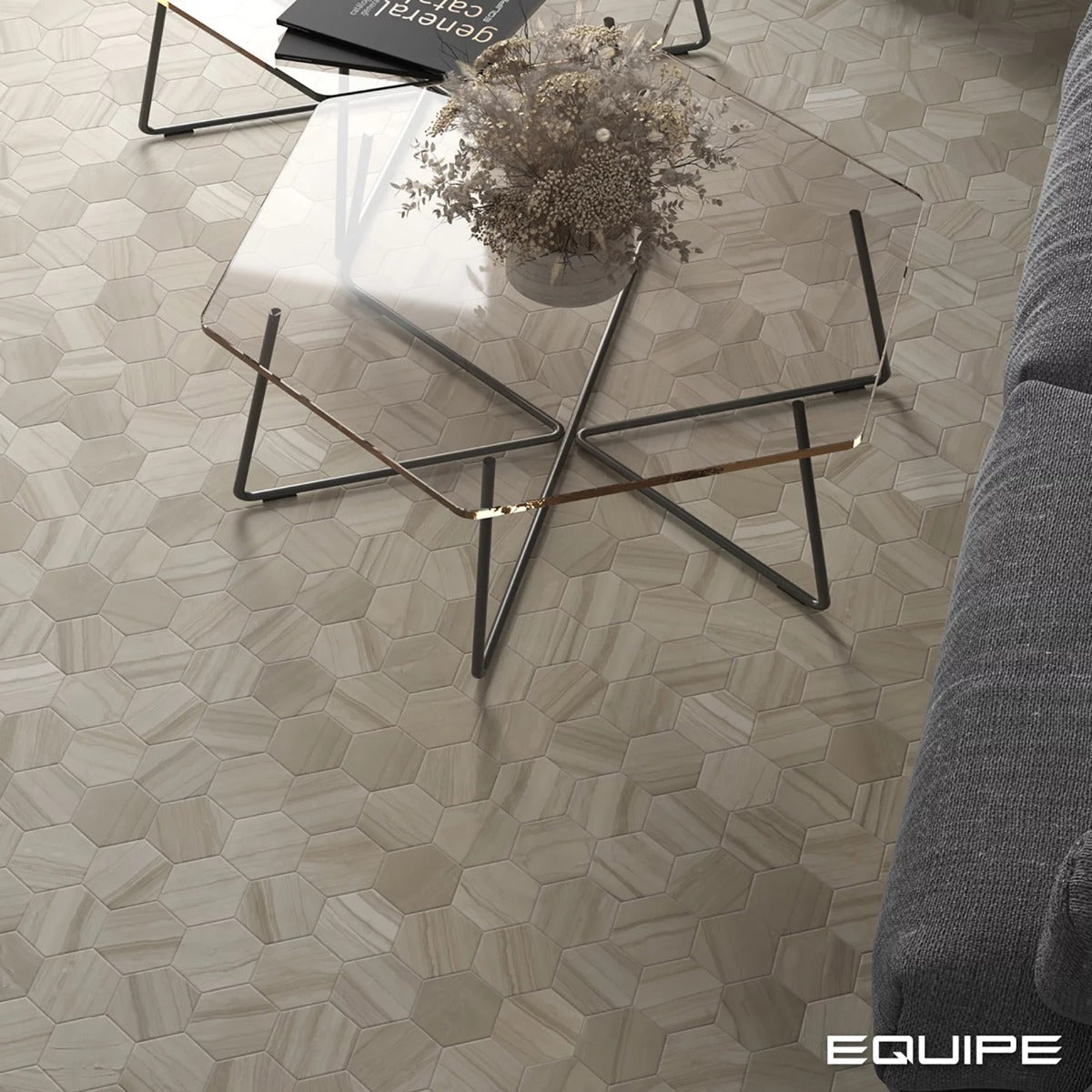 Lithos Beige Hex 11.6 x 10.1cm, hexagon tile at Irwin Tiles