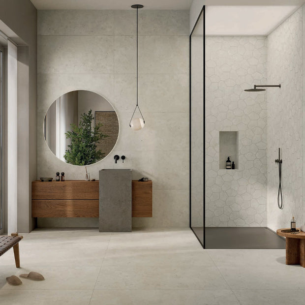 Lithoteke French Stone Honed 120x120cm, porcelain tile sold by the box at Irwin Tiles