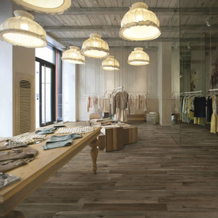 Living Noce Wood Effect 15x100cm, matt porcelain tile for kitchens, bathrooms and hallways at Irwin Tiles
