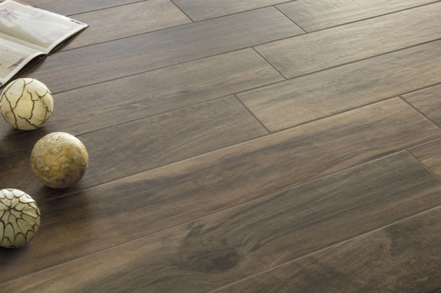 Living Noce Wood Effect 15x100cm, matt tile at Irwin Tiles