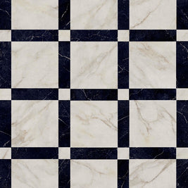 Livingstone Gold with Livingstone Nero & Gold Corner Trellis, matt porcelain tile for bathroom and other wet at Irwin Tiles