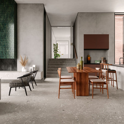 Cosmo Cement 90x90cm, matt porcelain tile for bathroom and other wet floors at Irwin Tiles