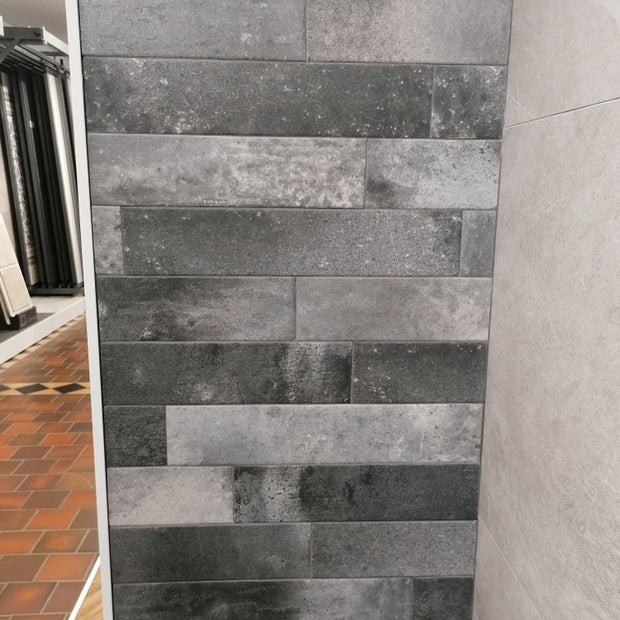 London Antracita 10 x 49cm, porcelain tile at Irwin Tiles