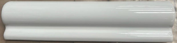 London Blanco Brillo Moulded Border 5x20cm, tile at Irwin Tiles