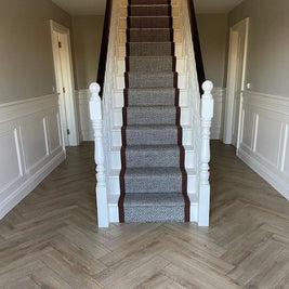 Lyon Oak Herringbone Laminate 12mm laminate flooring, at Irwin Tiles
