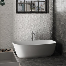 Tirol White Matt Triangular 3D Tile 10.8x12.4cm, tile at Irwin Tiles