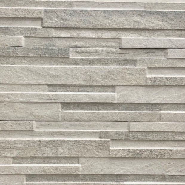 Maine Perla - Stone Effect 3D Tile 17 x 52cm, porcelain wall tile at Irwin Tiles