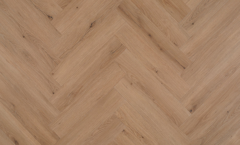 Mantaro Pecan Herringbone Luxury Parquet Vinyl, luxury click vinyl flooring at Irwin Tiles