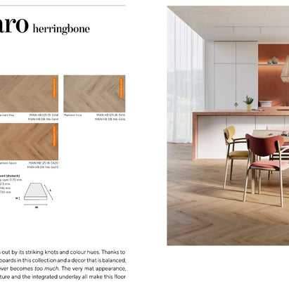 Mantaro Hay Herringbone Luxury Parquet Vinyl luxury click vinyl flooring, light, at Irwin Tiles