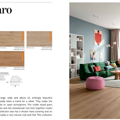 Mantaro Pecan Plank Luxury Parquet Vinyl luxury click vinyl flooring, at Irwin Tiles