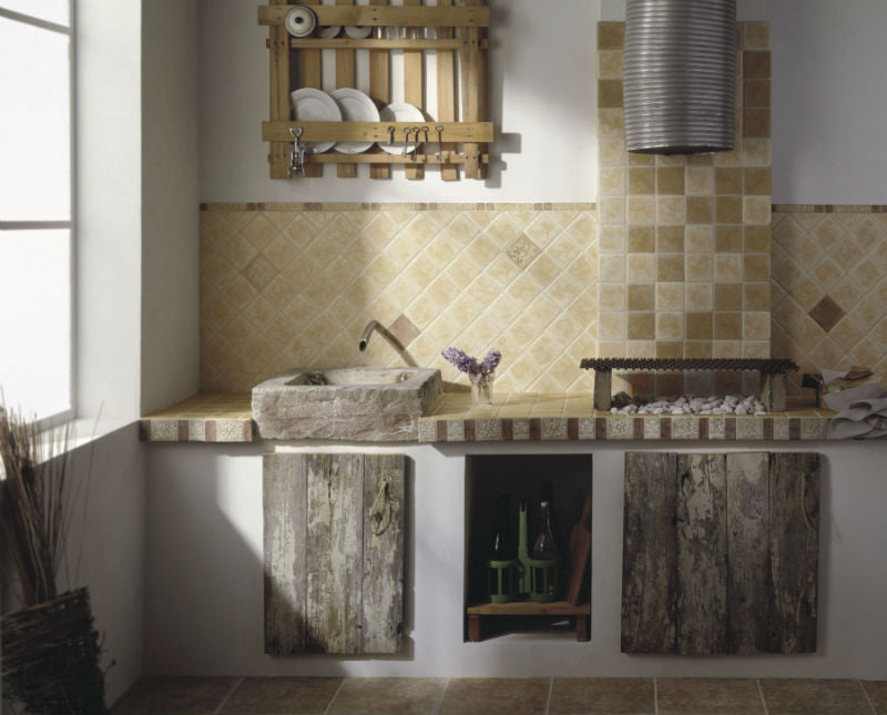 Marble Age Paglierino 10x10cm, cream tile at Irwin Tiles