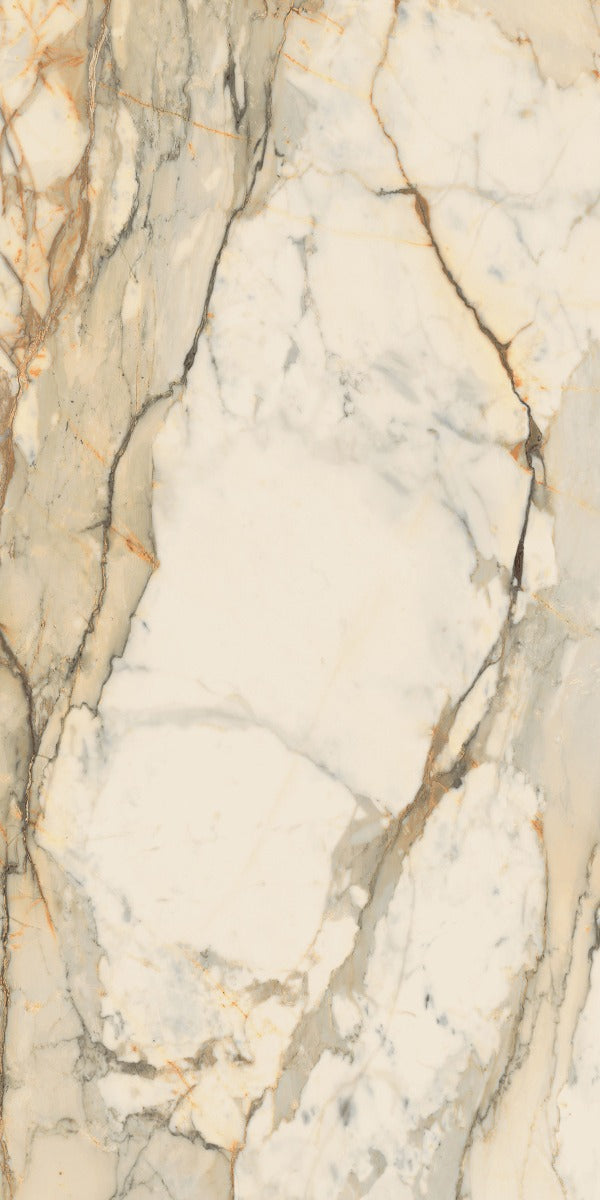 Marmoteca Antique Brown Luxr 60x120cm, gloss porcelain tile for kitchens, bathrooms and hallways at Irwin Tiles