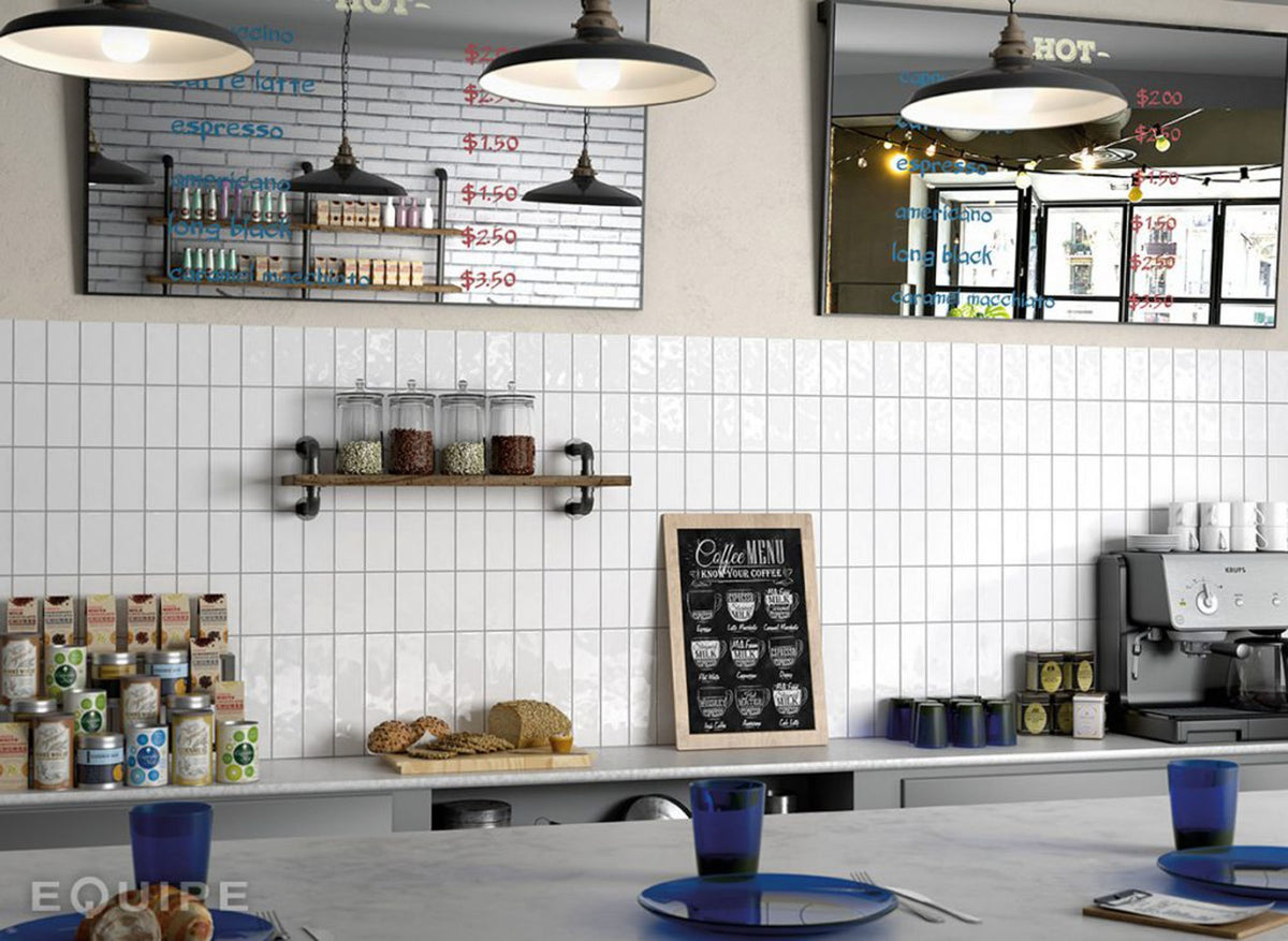 Masia Blanco 7.5 x 30cm, tile at Irwin Tiles