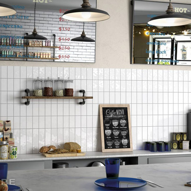 Masia Blanco 7.5 x 30cm, tile at Irwin Tiles