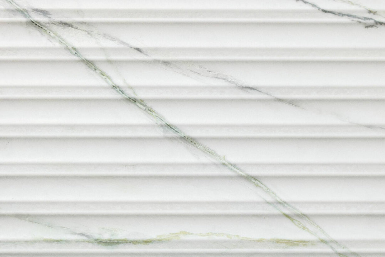 Matcha Green Waves Decor 33x100cm, wall tile from Irwin Tiles, Co. Monaghan