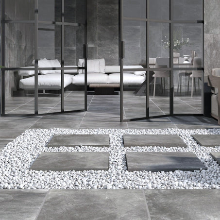 Materica Grafito 61x61 x 2cm, porcelain paving at Irwin Tiles