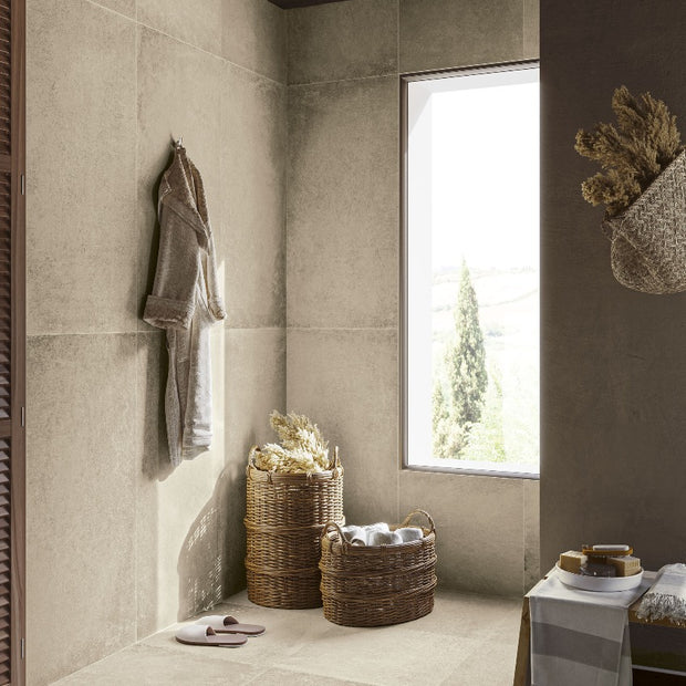 Materica Ecru 60 x 120cm, beige matt tile at Irwin Tiles