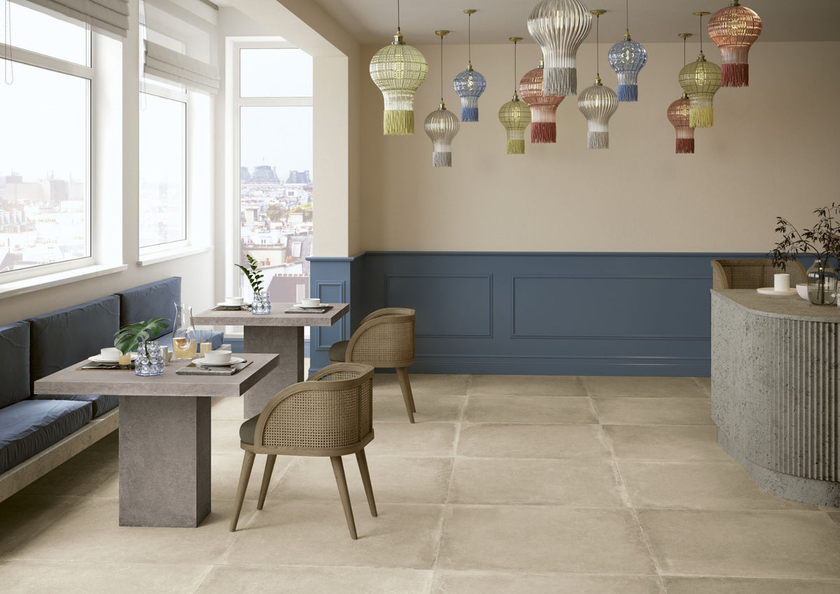 Materica Ecru 120x120cm, porcelain tile at Irwin Tiles