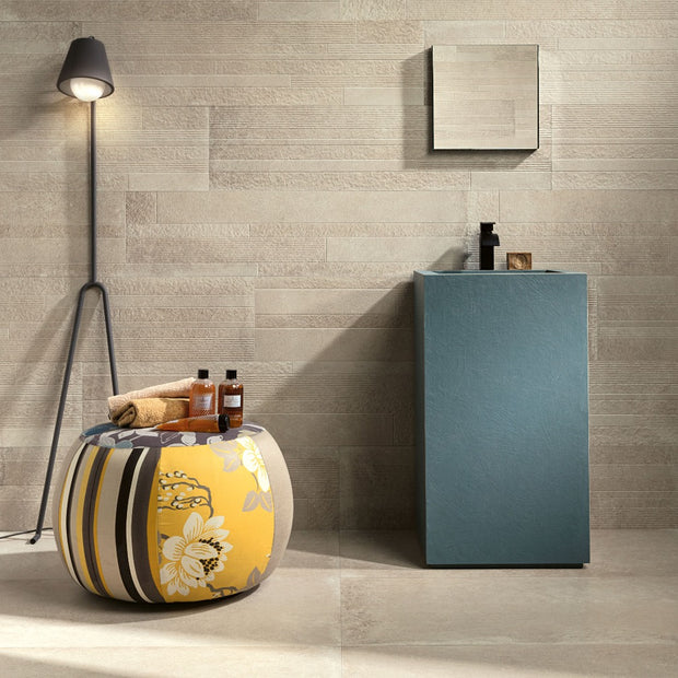 Materica Brick Ecru 30 x 120cm, porcelain tile at Irwin Tiles
