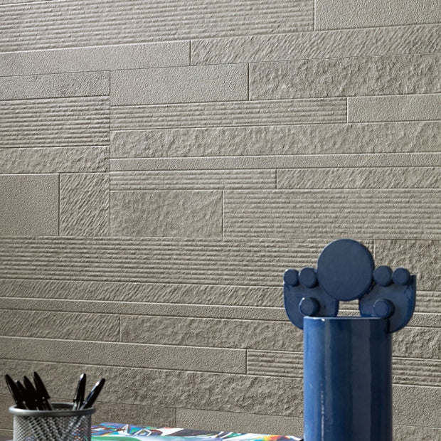 Materica Brick Perla 30 x 120cm, porcelain tile at Irwin Tiles
