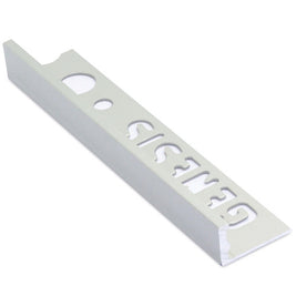 Matt White 10mm Square Edge Tile Trim 2.5m, tile trim at Irwin Tiles
