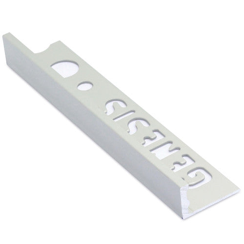 Matt White 12mm Square Edge Tile Trim 2.5m, tile trim at Irwin Tiles