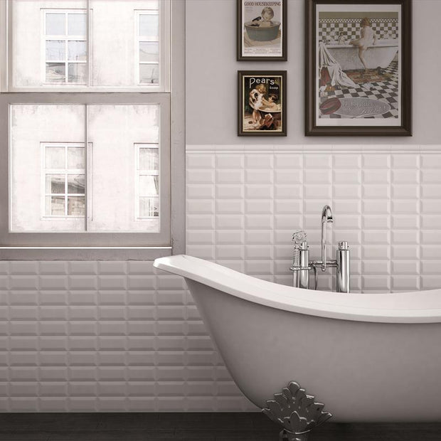 Metro White 15x7.5cm, wall tile at Irwin Tiles
