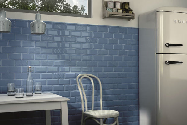 Metro Blue 15x7.5cm, wall tile at Irwin Tiles