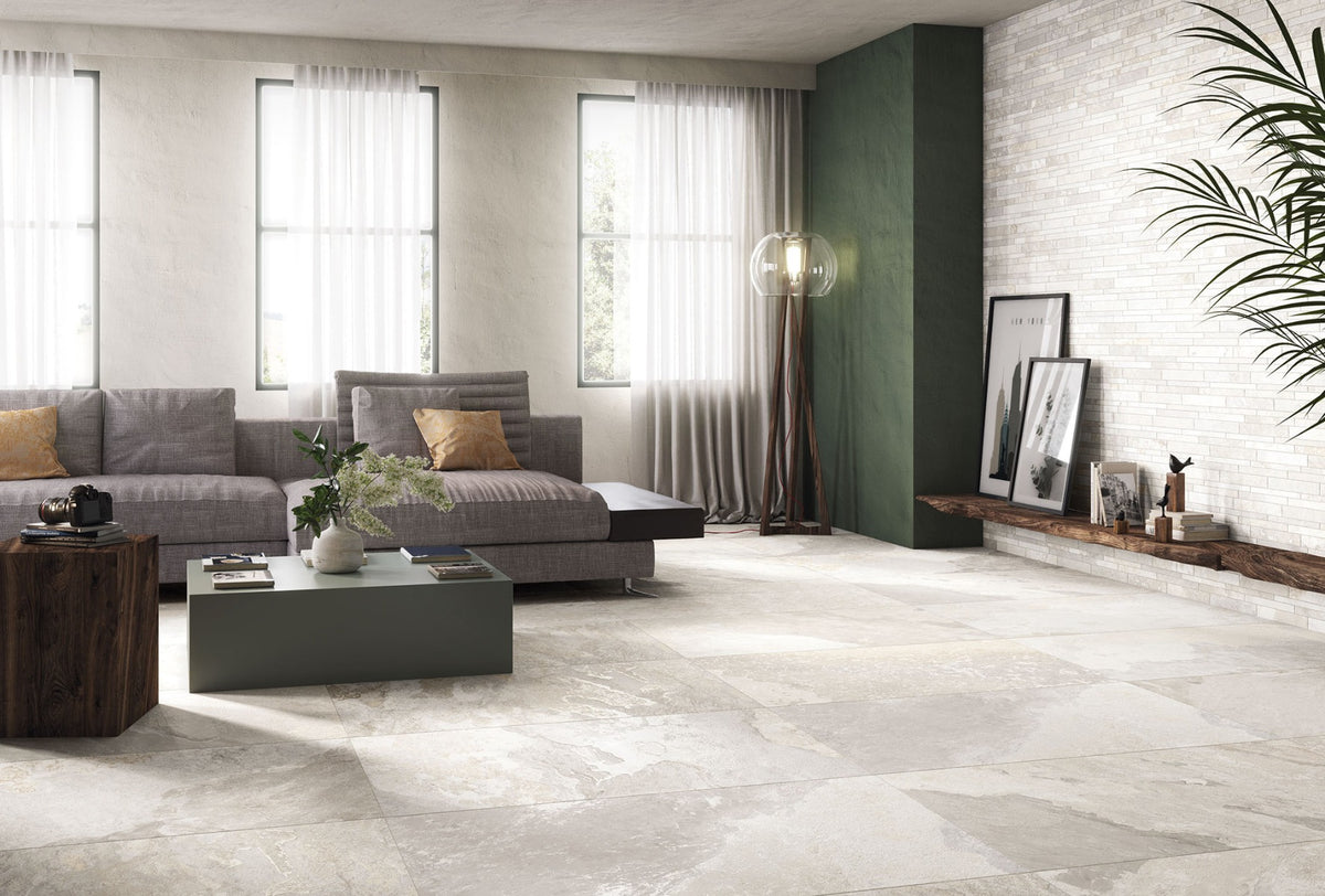 More Milk 60 x 120cm, matt porcelain tile for bathroom and other wet floors at Irwin Tiles