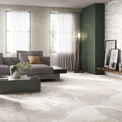 More Milk 60 x 120cm, matt porcelain tile for bathroom and other wet floors at Irwin Tiles