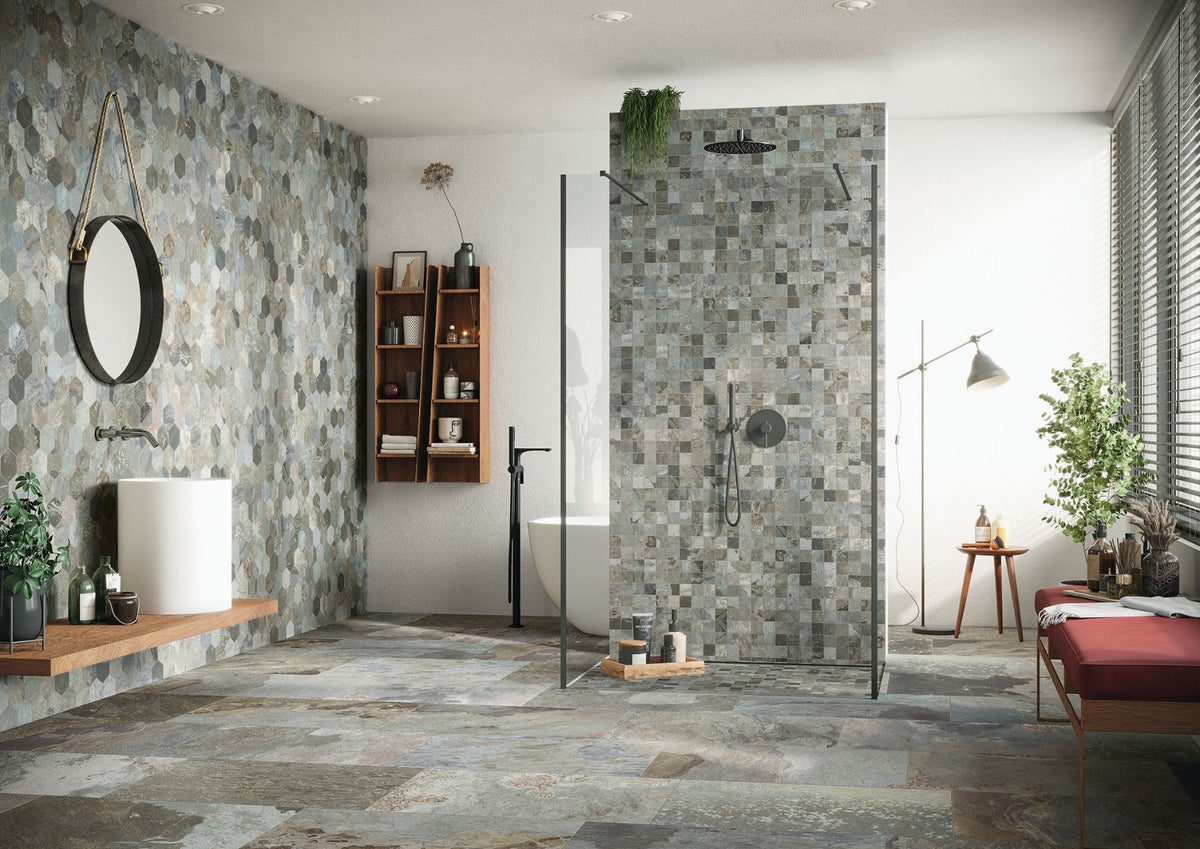 More Sage 60 x 120cm, grey matt tile at Irwin Tiles